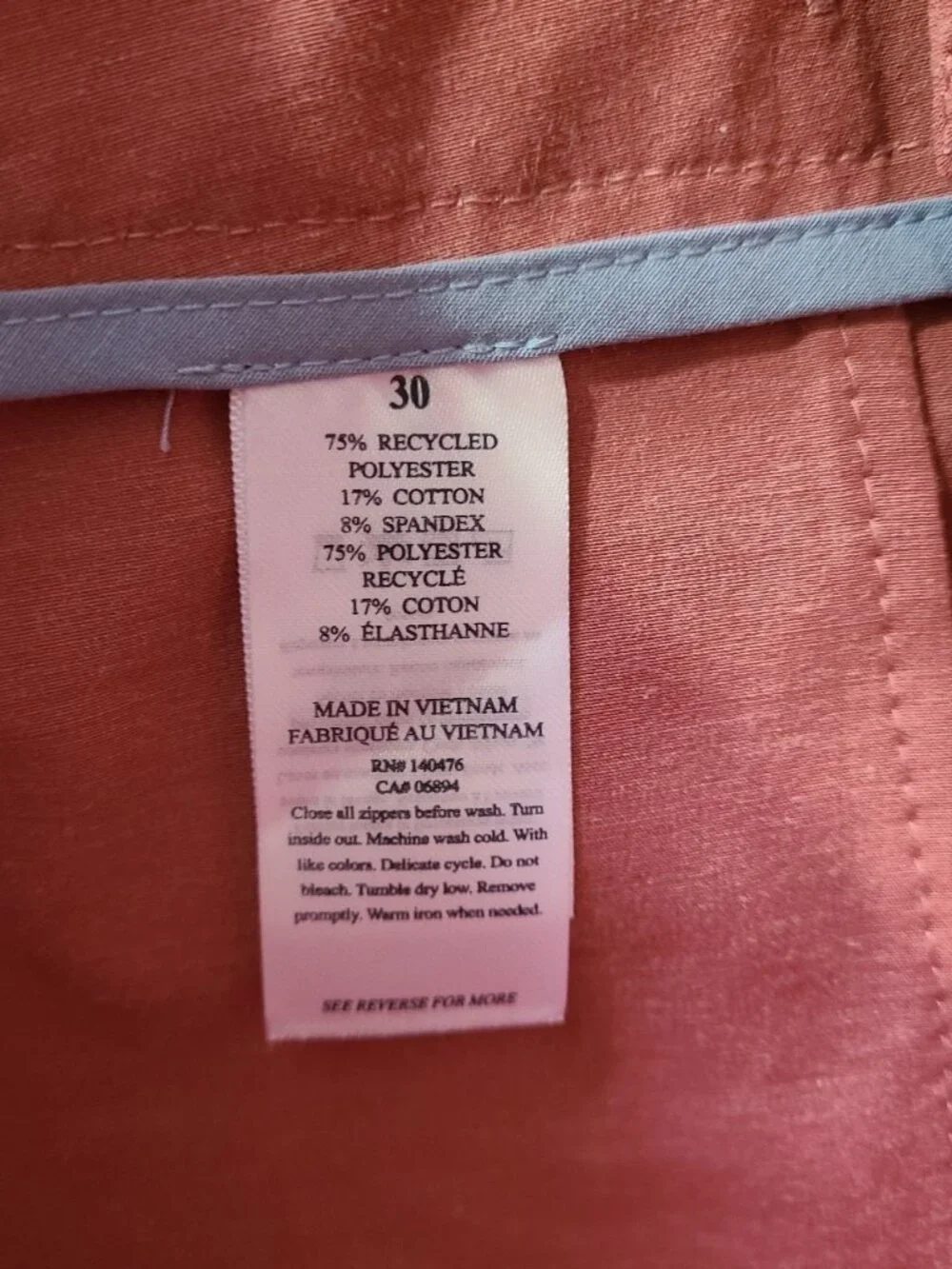 NWT Faherty Beltloop All Day Short Redwood size 30